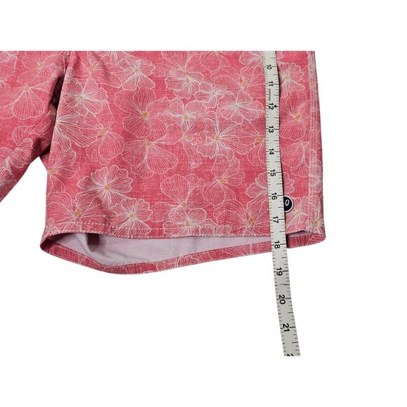 Johnnie-O Floral Swim Trunks Shorts Pink Men's Medium Lined Drawstring Pockets - Picture 13 of 13
